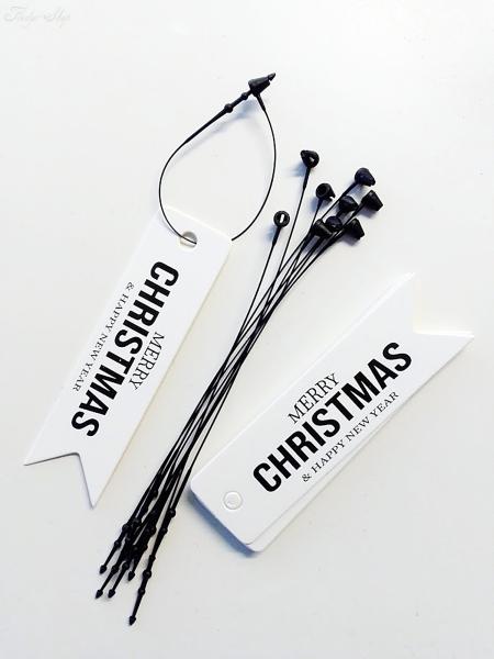 Merry Christmas Geschenkanhänger schmal